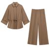 Kaslead New Arrival Women's Fashion Style Long Sleeves Lapel Shirt Casual Pants 2728568 2116568