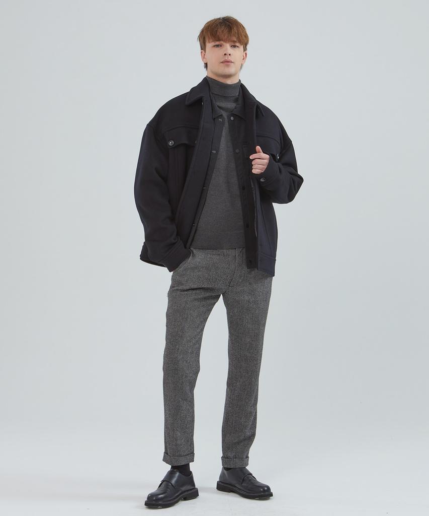 Comspace1980 Wool Blend Blouson Coat_Black
