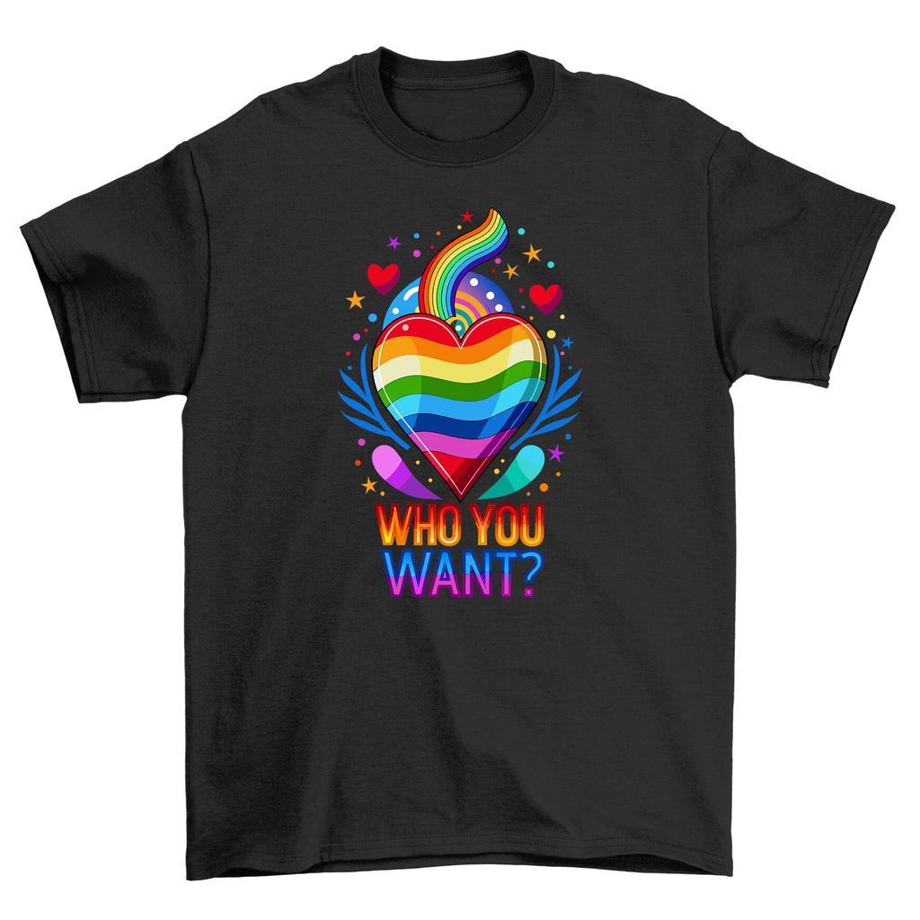 Pride_100'' Rainbow Heart T-Shirt Mens Womens Tees Top - Wear Your Pride! Funny and colorful tee, Uni