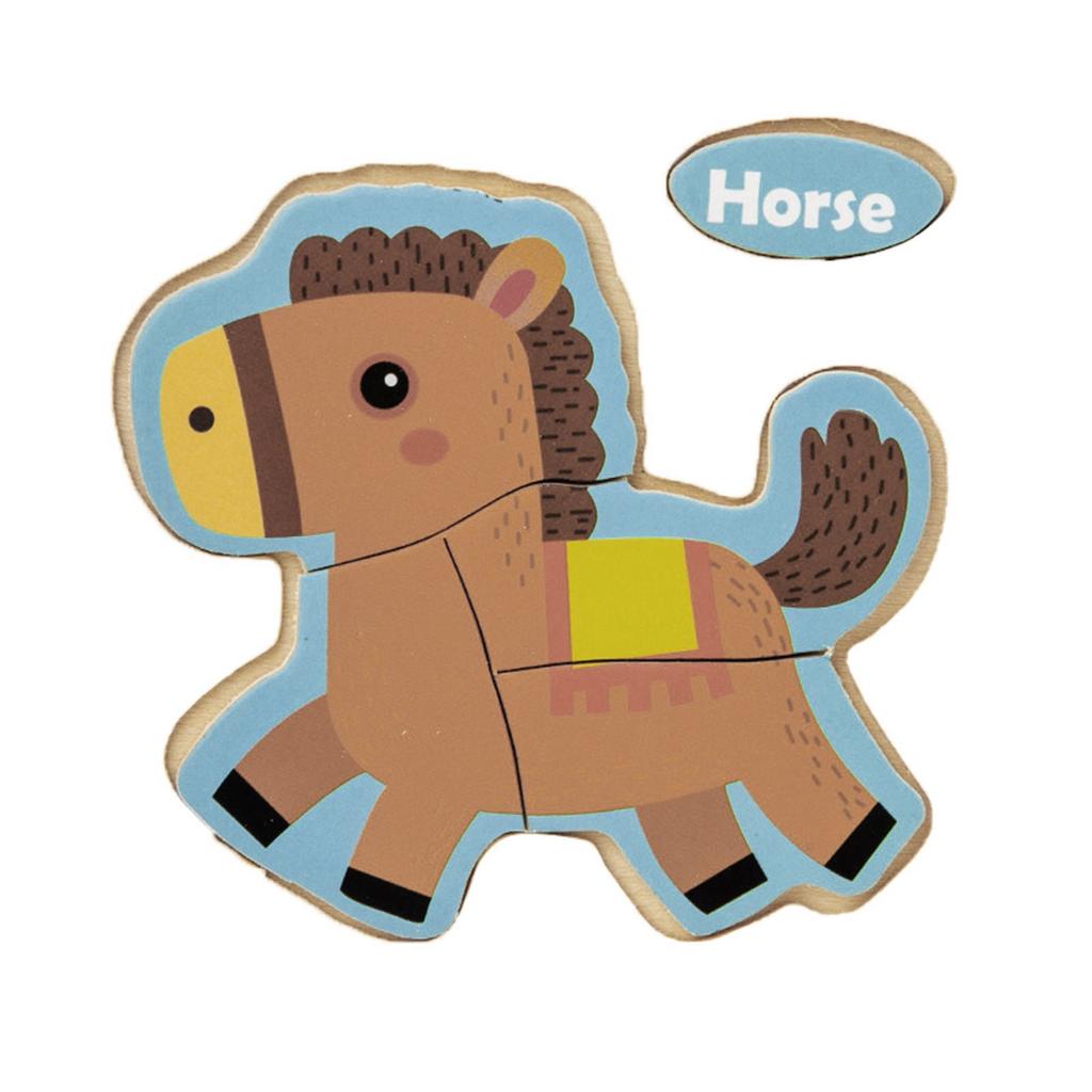 Children's Wooden  Puzzles, Cartoon  Car Learning Educational Toys