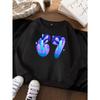 Unisex Kids Crewneck Sweatshirt For Over 4 Years Old Boys Girls Gradient Liquid Drip Number 67 Print Soft Fleece Long Sleeve Pullover For 4-12 Kids