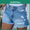 Casual Denim Summer Women Shorts High Waist Frayed Jeans Shorts