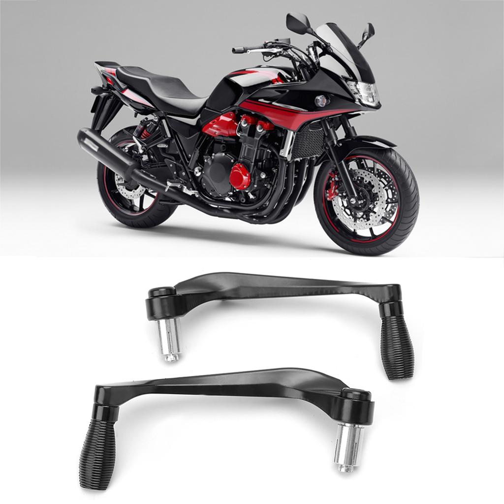 Pair of Motorcycle Brake Clutch Levers Black Protect Guard for 0.9in Aperture Handlebar