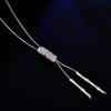 Frauen Bambus Knoten Quaste verstellbare Anhänger Halsketten Pullover Kette Schmuck