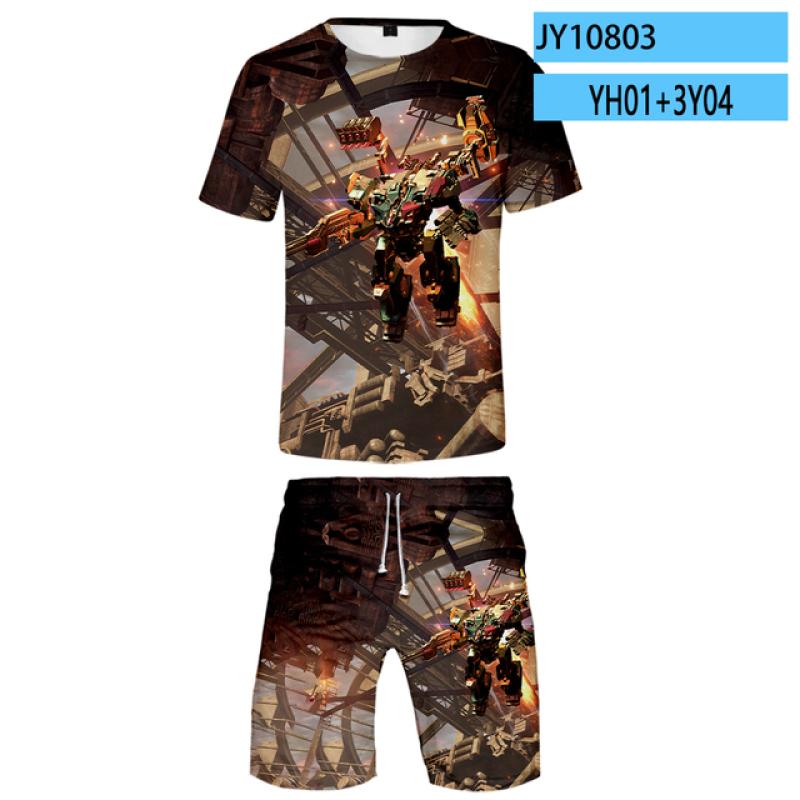 

Armored Core VI Fires of Rubicon Новые повседневные комплекты с принтом Топы с графикой Футболки с короткими рукавами уличная футболка в стиле поп-хип-хоп 6XL