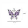 Butterfly charm pendant - 925 silver amethyst gemstone pendant, gift for daughter