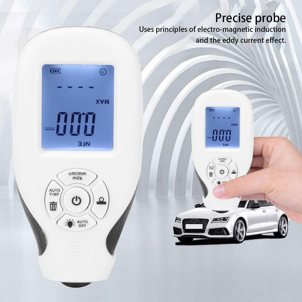 Coating Thickness Gauge for Car Paint, 0-2000UM Portable Tester