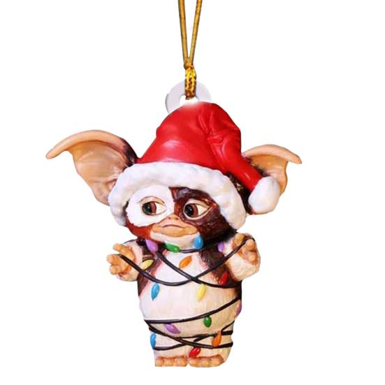 

Рождественский кулон, мультяшный акриловый рождественский елочный орнамент, праздничное подвесное украшение с ремешком