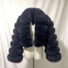 Cappotto da donna in finta pelliccia di volpe europea, Patchwork, Manica lunga