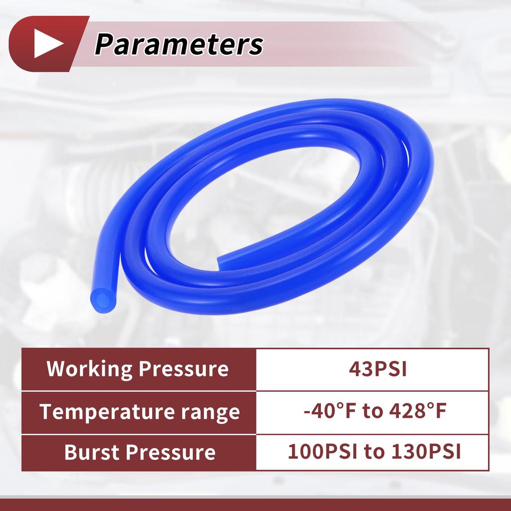 HEROFFIX 6.6ft 3/16" 5mm ID 2.5mm Thick Air and Silicone Vacuum Tube Hose