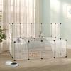 VidaXL Small Animal Cage Transparent 143x107x93 Cm PP and Steel 340570