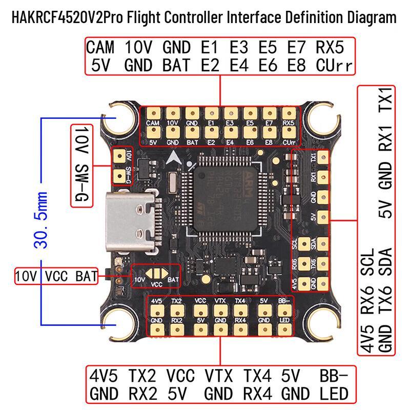 HAKRC F4530 V2 Pro Drone Flight Controller