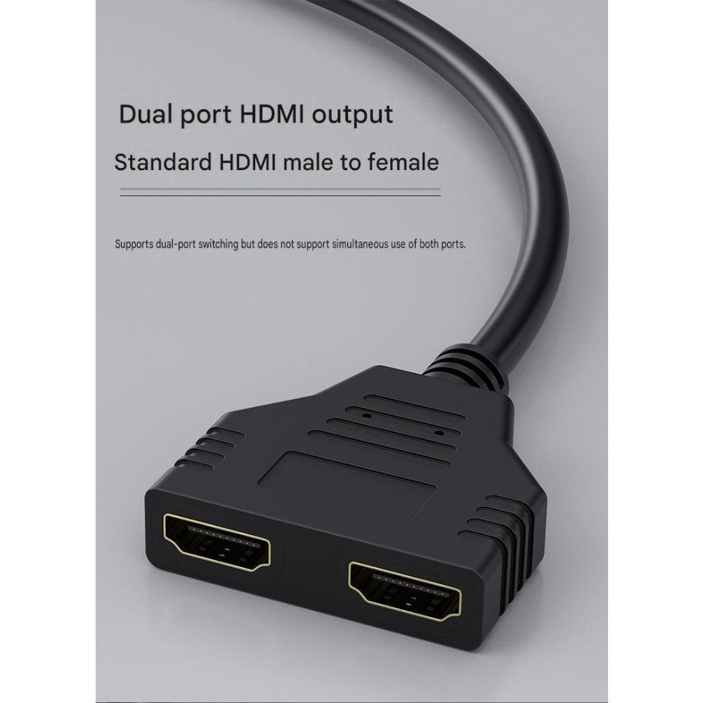 HDMI 1 to 2 Splitter Cable HDMI 1Input 2Output Splitter Male to Dual Female HD Cable