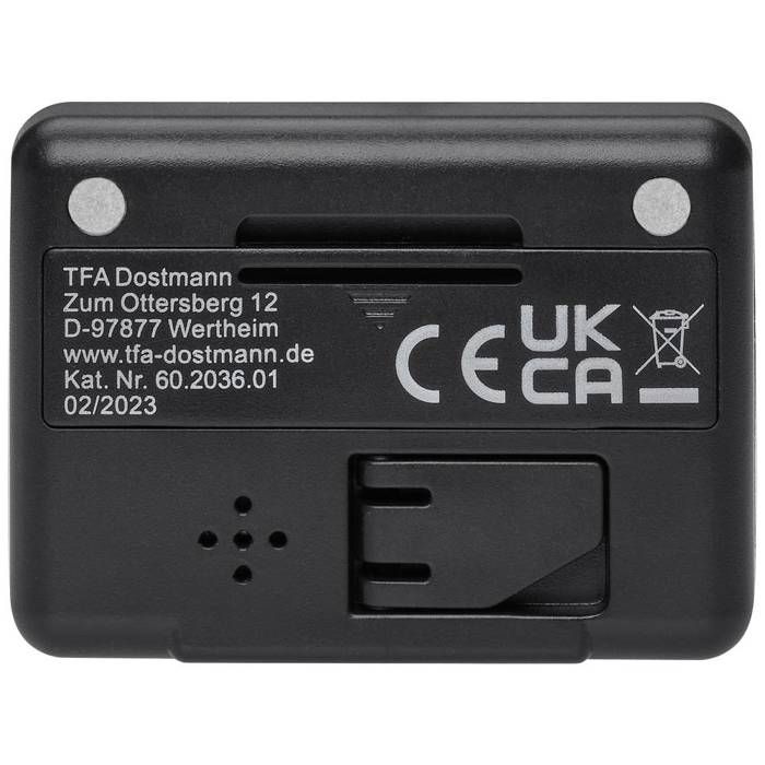 Tfa dostmann 60.2036.01 à quartz réveil noir heures de réveil 1 1 minuterie