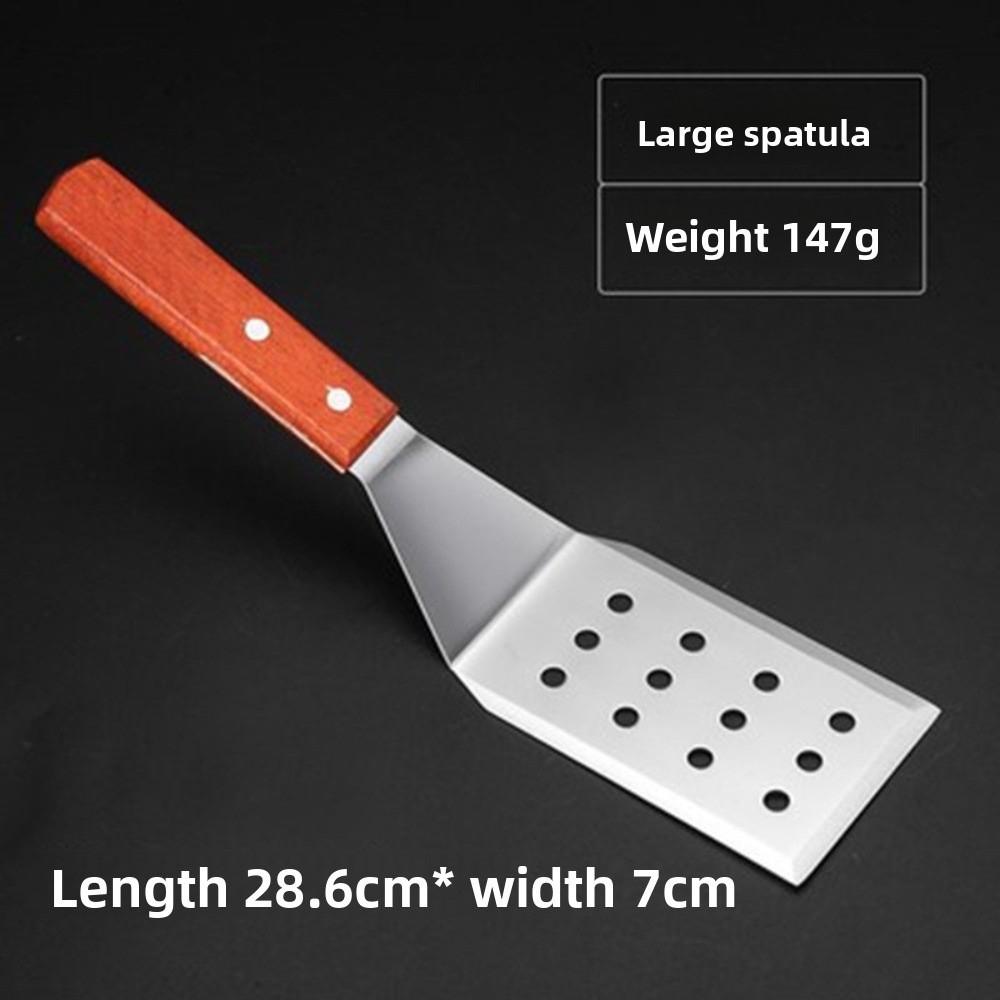 Steak Frying Pizza Peel Wooden Handle Frying Shovel New Grill Scraper  Cooking Accessories