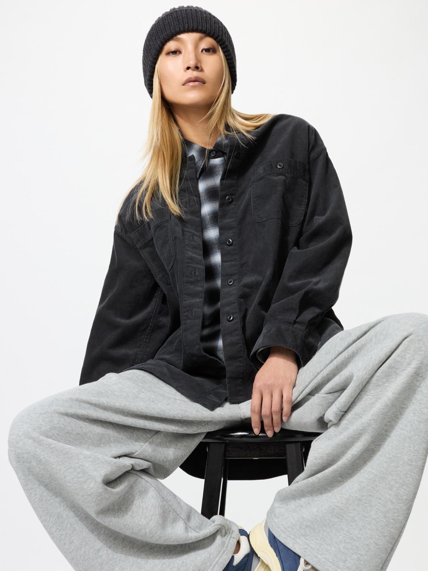 

Uniqlo Вельветовая Удлиненная Куртка-Рубашка 08 DARK GRAY/WOMEN XS