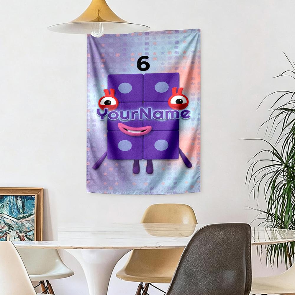 Numberblocks Custom Your Name Wall Decor Tapestry Art For Pet Memorial Birthdaywedding Party Backdrop Family Gift