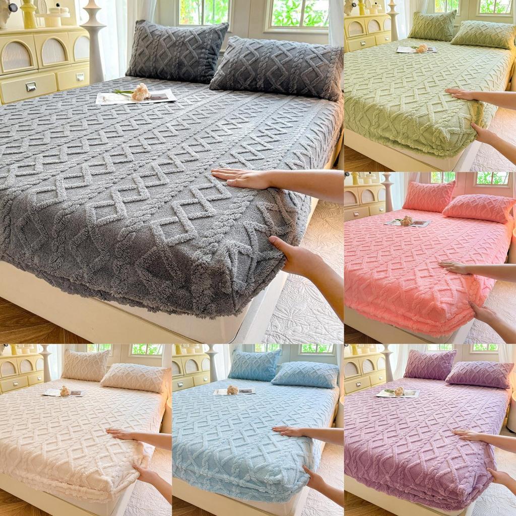 Winter Bed Sheet Home Bed Cover Plush Warm Bed Sheet 90 * 200cm