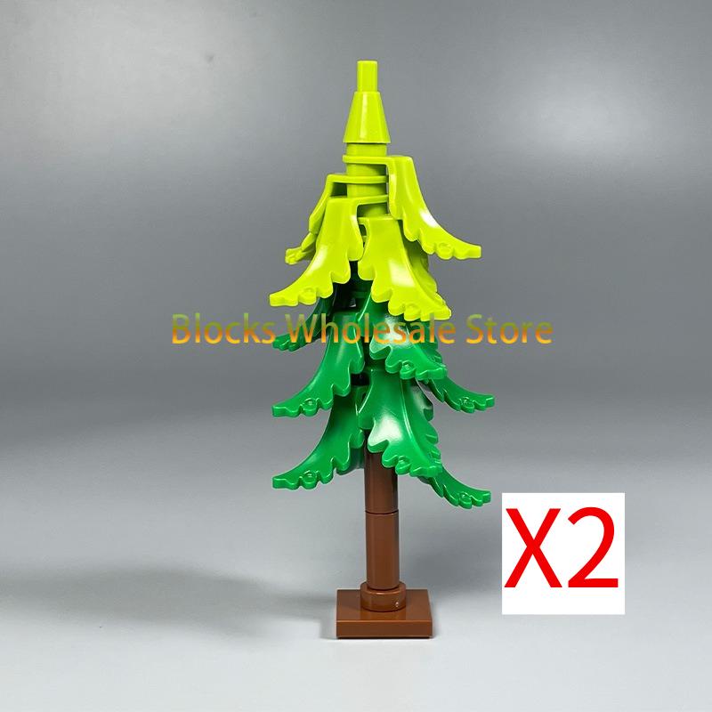 MOC Christmas Gift Present Assembly Toy Small Particle Building Block Set Christmas Tree Fir Tree Scene Desktop Ornament