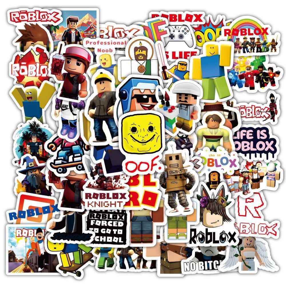 Roblox Stickers 60 Pcs Cartoon Game Character Waterproof Vinyl Decals For Car Skateboard Luggage Laptop Notebook Kids Game Fans