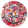 50pcs Fire Truck Cartoon Stickers: Kids' Decoration for Phone Cases & Skateboards