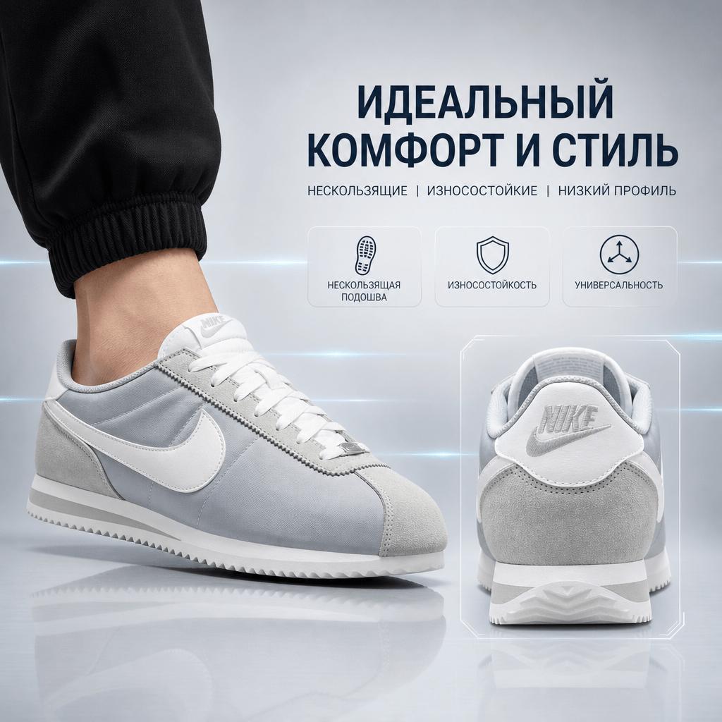 Nike Cortez TXT Flat Silver Unisex Sneakers White HF0263-002