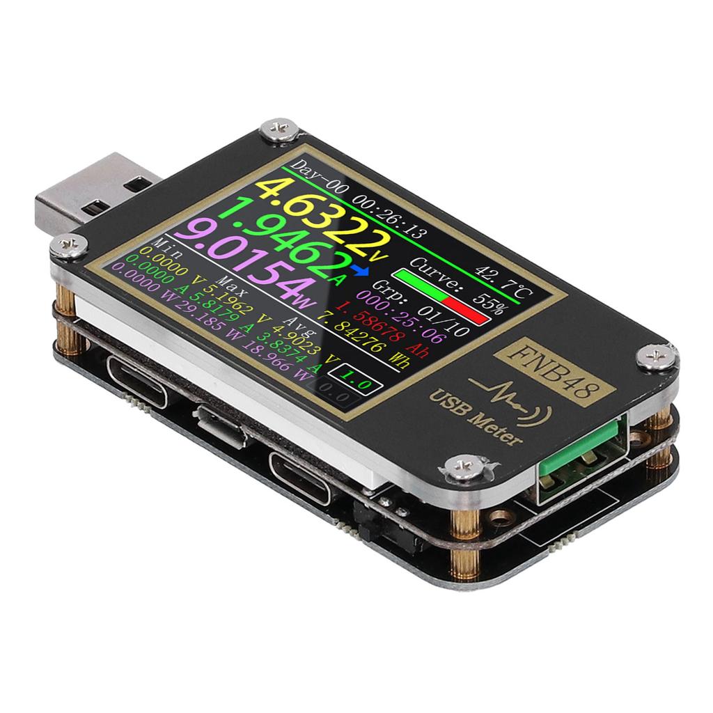 USB Voltmeter Ammeter Color Screen Digital USB Tester PD Trigger Voltmeters for IndustryWith Bluetooth