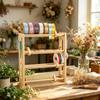 Wood Ribbon Organizer Display Sewing Thread Stand Lightweight Spool Holder Dispenser for