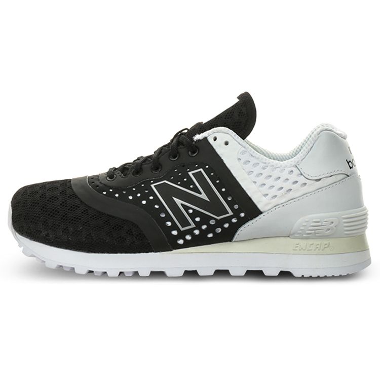 New Balance Nb 574 Re-Engineered Breathe Classic Sports Fabric Synthetic Leather Low Top Running Shoes Unisex sneaker Black White MTL574MB