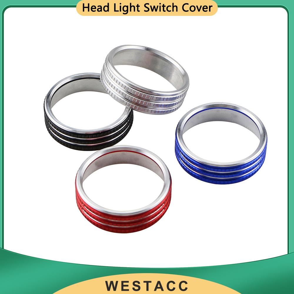 Alumnium Legierung Auto Kopf Licht Lampe Schalter Taste Abdeckung Aufkleber Ring für Jeep Renegade 2014 – Innen