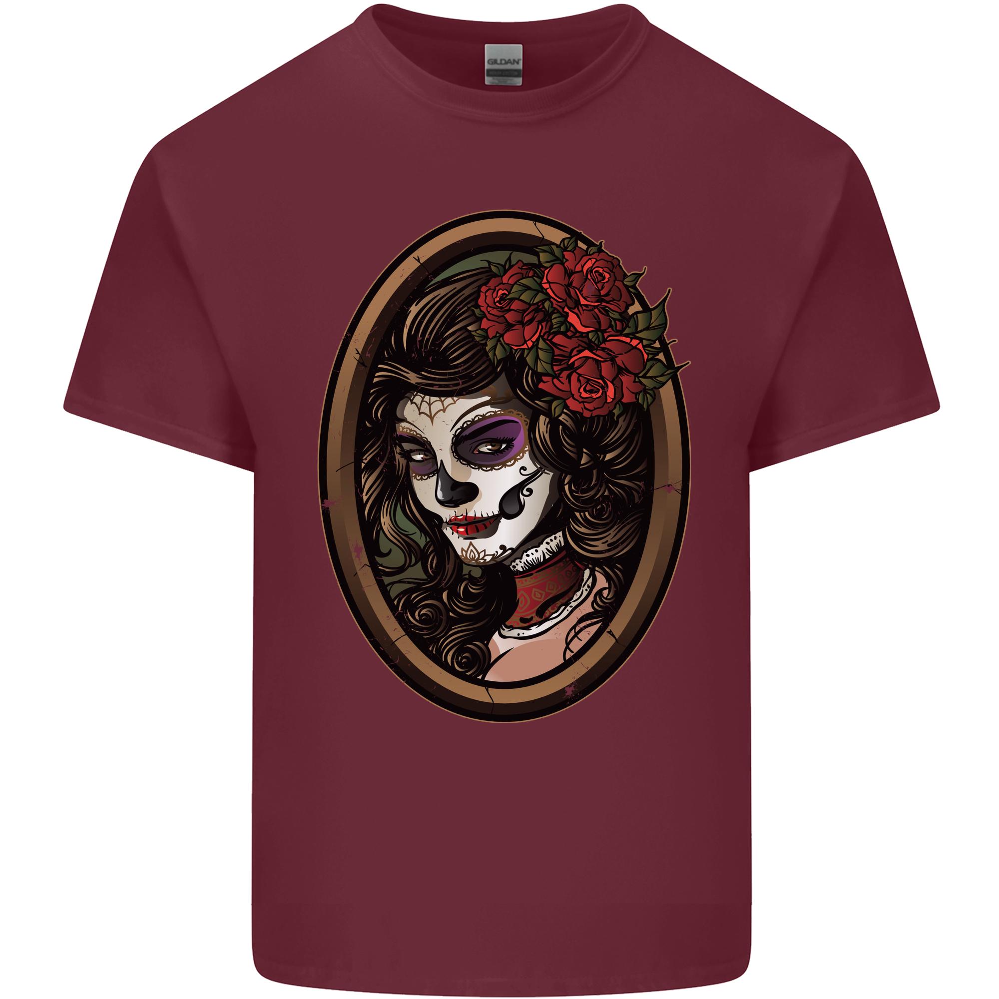 Day of the Dead La Catrina DOTD Sugar Skull Unisexs Light Cotton TShirt S