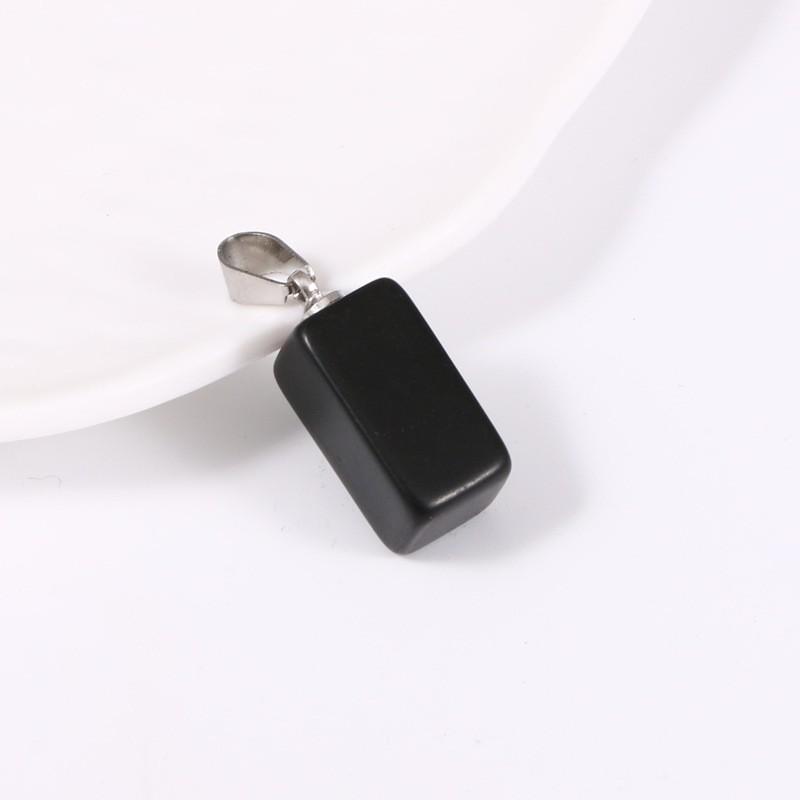 Natural Stone Crystal Pendant With Leather Cord For Jewelry And Fashion Accessories