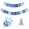 Happy Birthday Pet Holiday Products for Dogs Cats Mascotacs Accessories Party Cosplay Dog Cat Birthday Hat Bandana Bow Tie Set