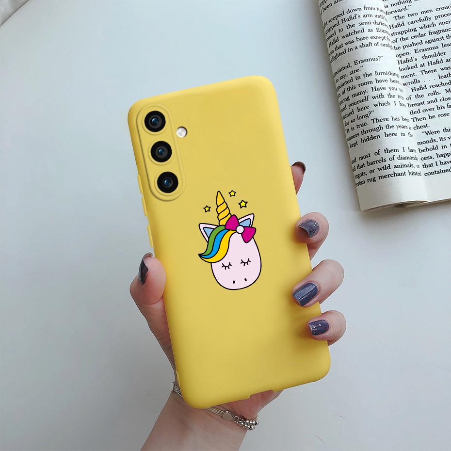 For Samsung Galaxy S23 FE 5G Matte Phone Case Cute Cat Cartoon Soft Silicone Back Cover For Samsung S23 FE S23FE S 23 FE 5G Case