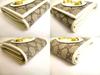 Authentic GUCCI Horsebit GG White Leather Bifold Wallet Compact Wallet #a154  Open Box