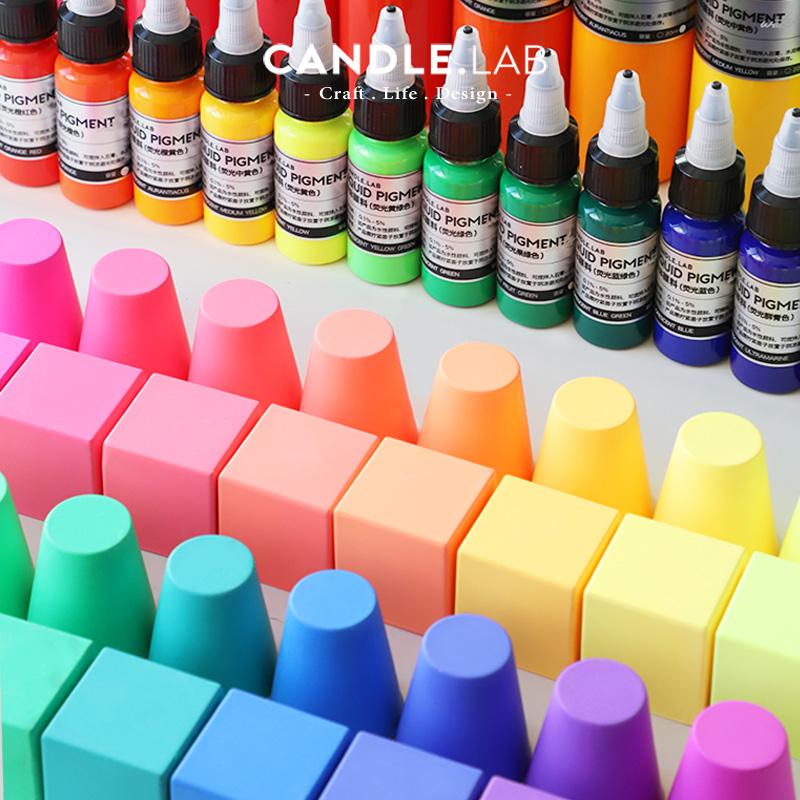20/100ml Color Liquid Pigment Dye Fluorescent Color Good Alkali Resistance for Making Candle Handicraft Plaster Sculptures