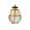 Čirá skleněná olejová lampa Kulatý tvar Bez kouře Držák na svíčku pro ghí Čajová svíčka Minimalistická domácí dekorace