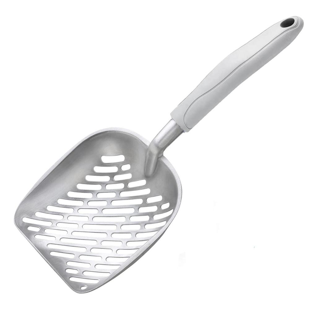 Aluminum Alloy Cat Litter Scoop Metal Poop Scooping Cat Scoop Long Handle Cat Litter Scoop Large