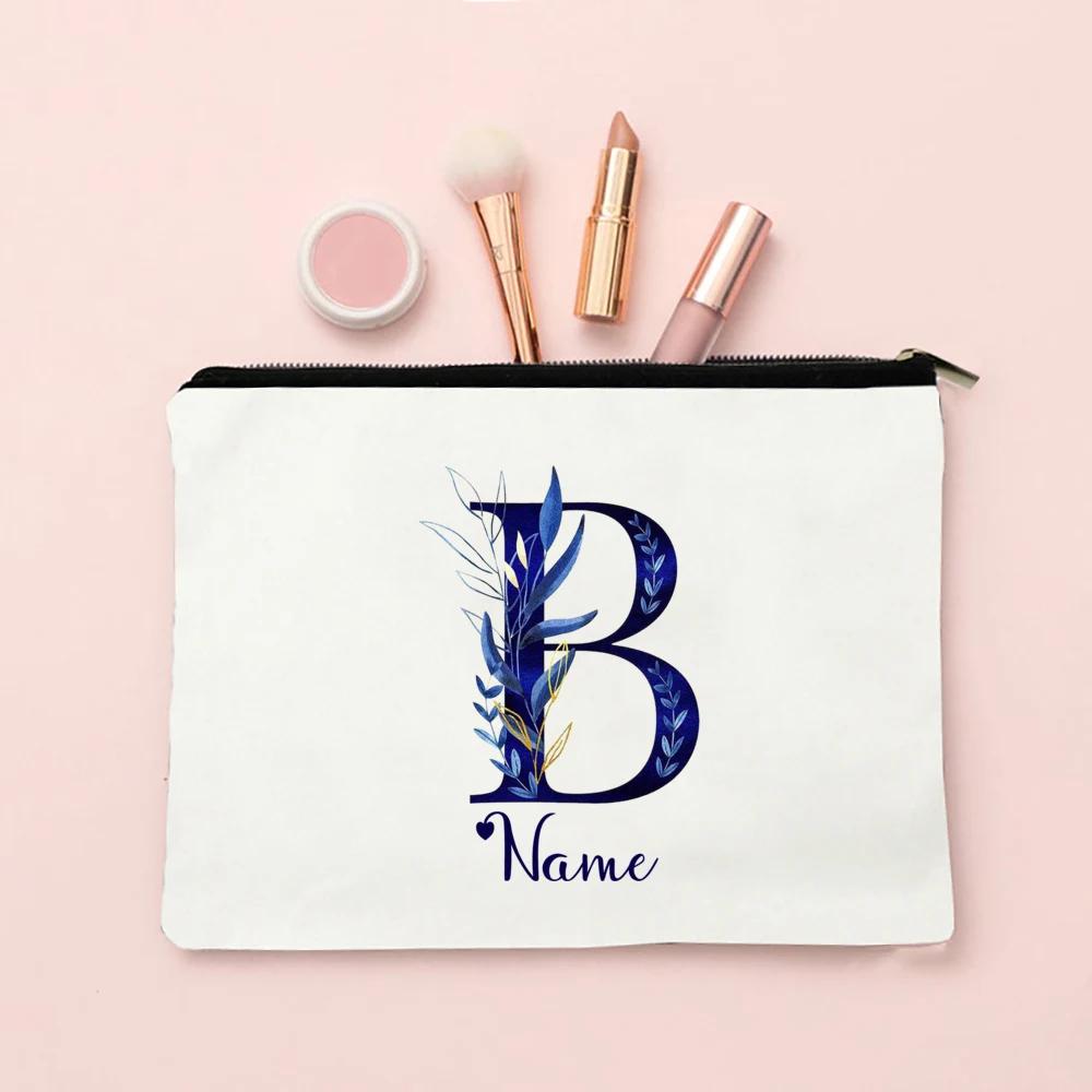 Makeup Bag Personalized Bridesmaid Wedding Makeup Box Gift Female Organizer Travel Toilet Wash Wallet