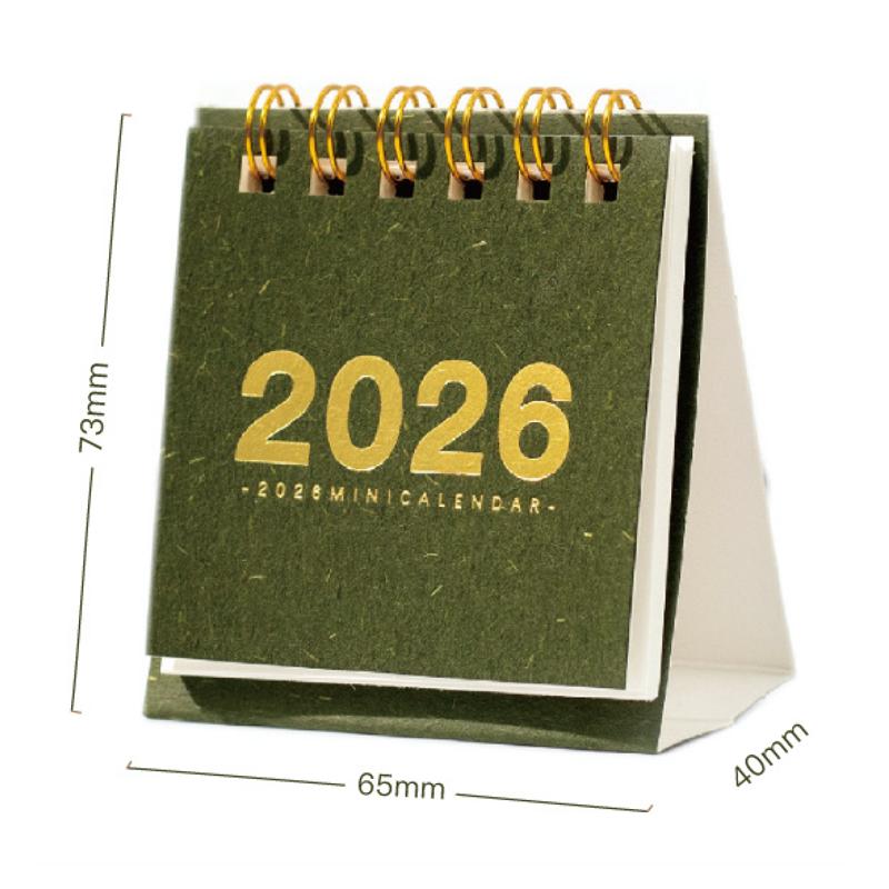 2026 Mini Spiral Bound Refillable Desktop Calendar Business Monthly Schedule Planner For Office Desk Home Modern Minimalist