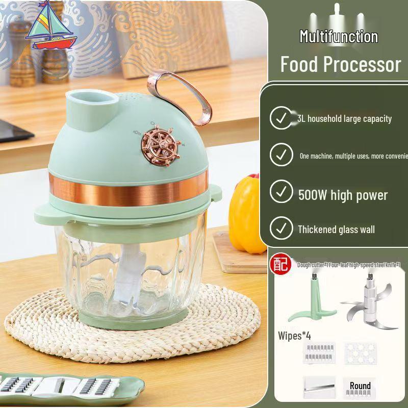 Multi-functional Food Processor: Meat Grinder, Vegetable Chopper, and Dough Maker 3L Grinder