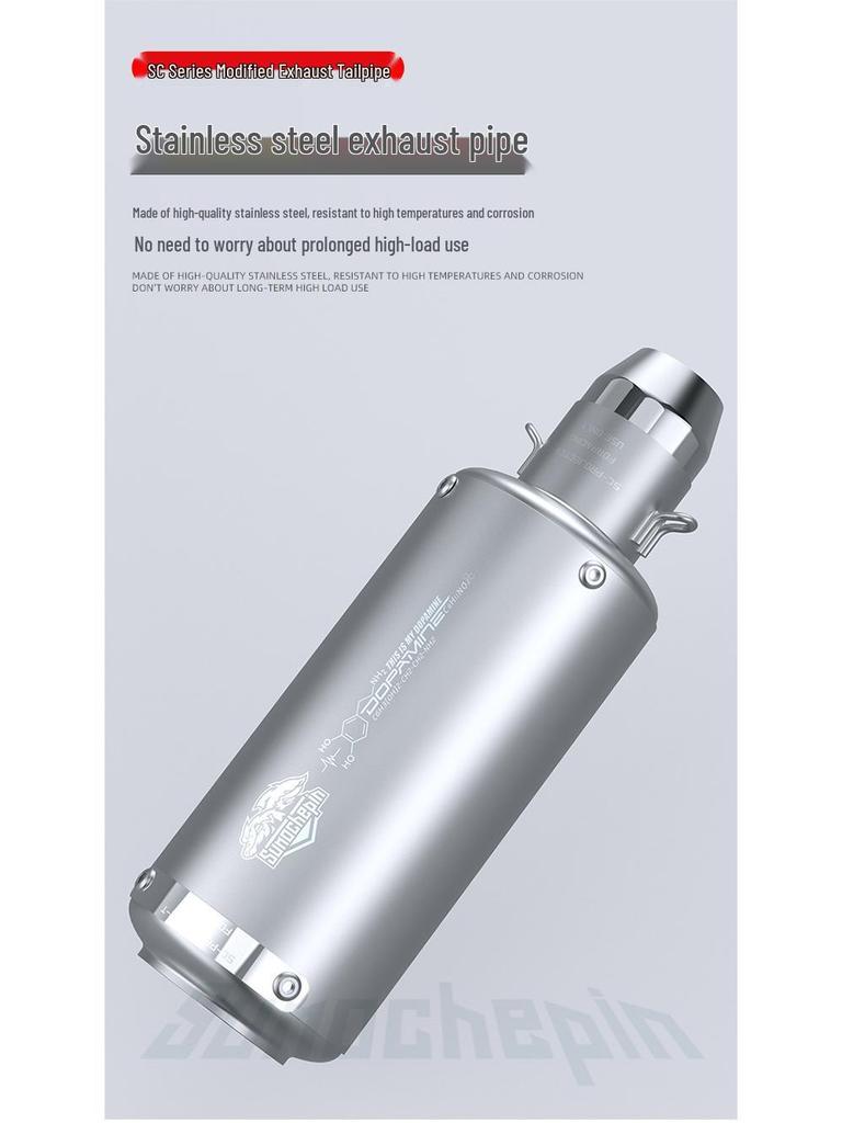 Universal Motorcycle Exhaust for Yamaha, Kawasaki, Honda, CFMOTO 450: SC Street-blasting Full System for Racing