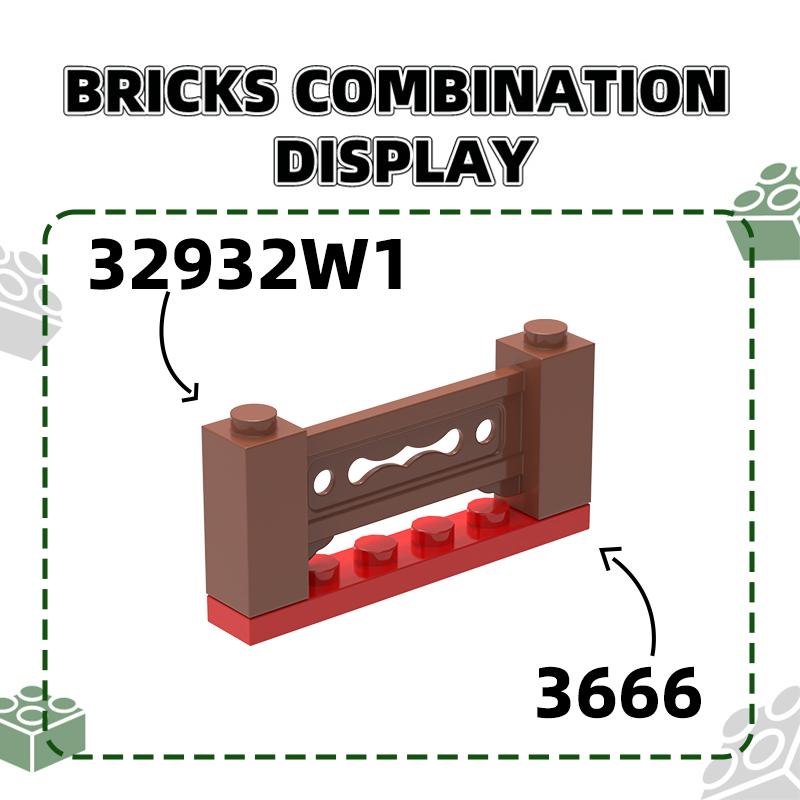 131Pcs/lot 15207W 1x4x1 Wall Panel 4-hole Construction Block Moc Colour Accessories Works With featuring Blocks Playthings Ideal For Kids
