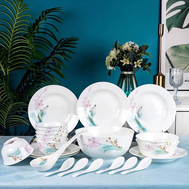 

Tang Hui Pink Daisy 22-Piece Dinnerware Set