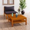 Day and Night - Day and Night 2-piece Garden Sofa Set with Dark Gray Acacia Wood Cushions
