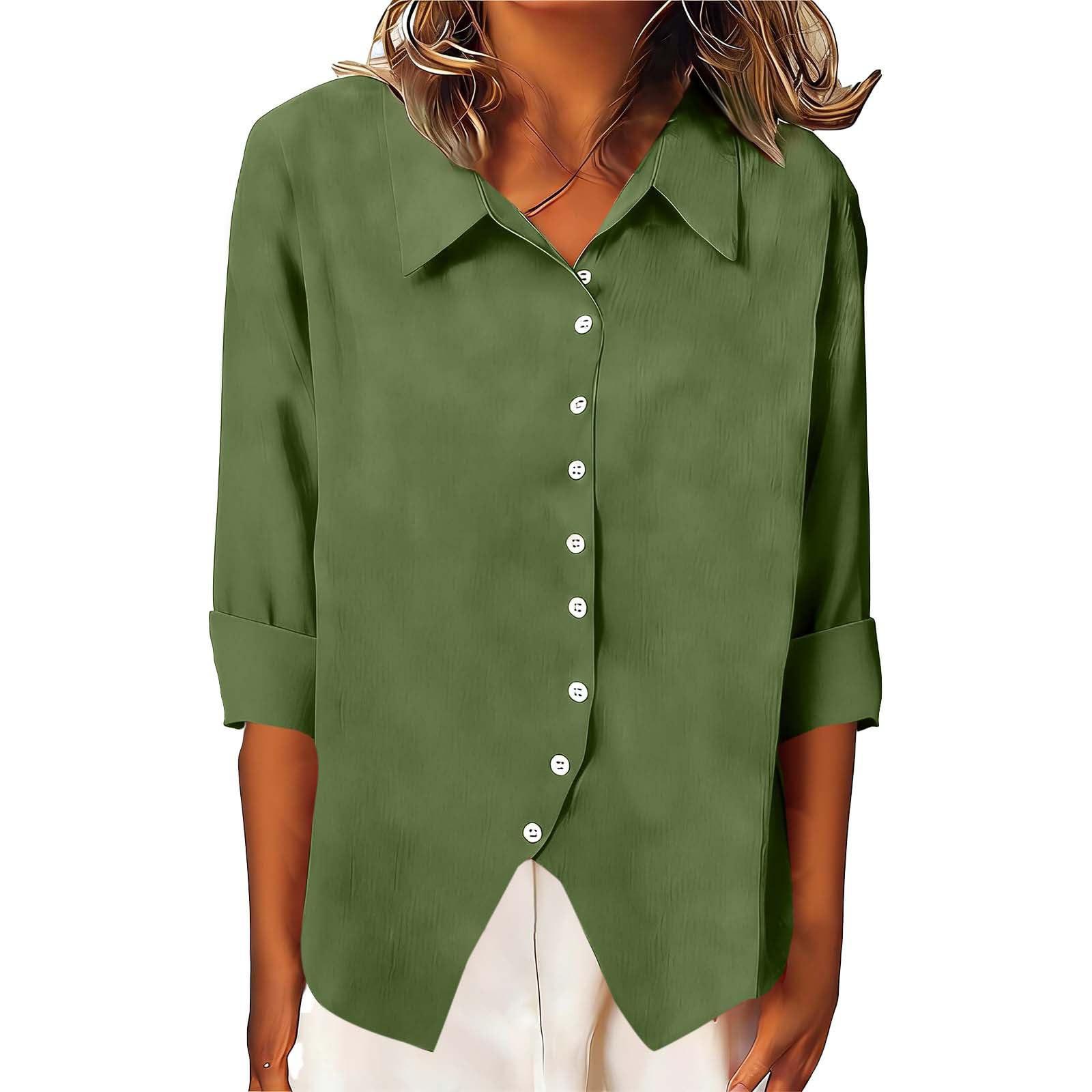 

Women s Fashion Casual -color 3/4 sleeved Top S