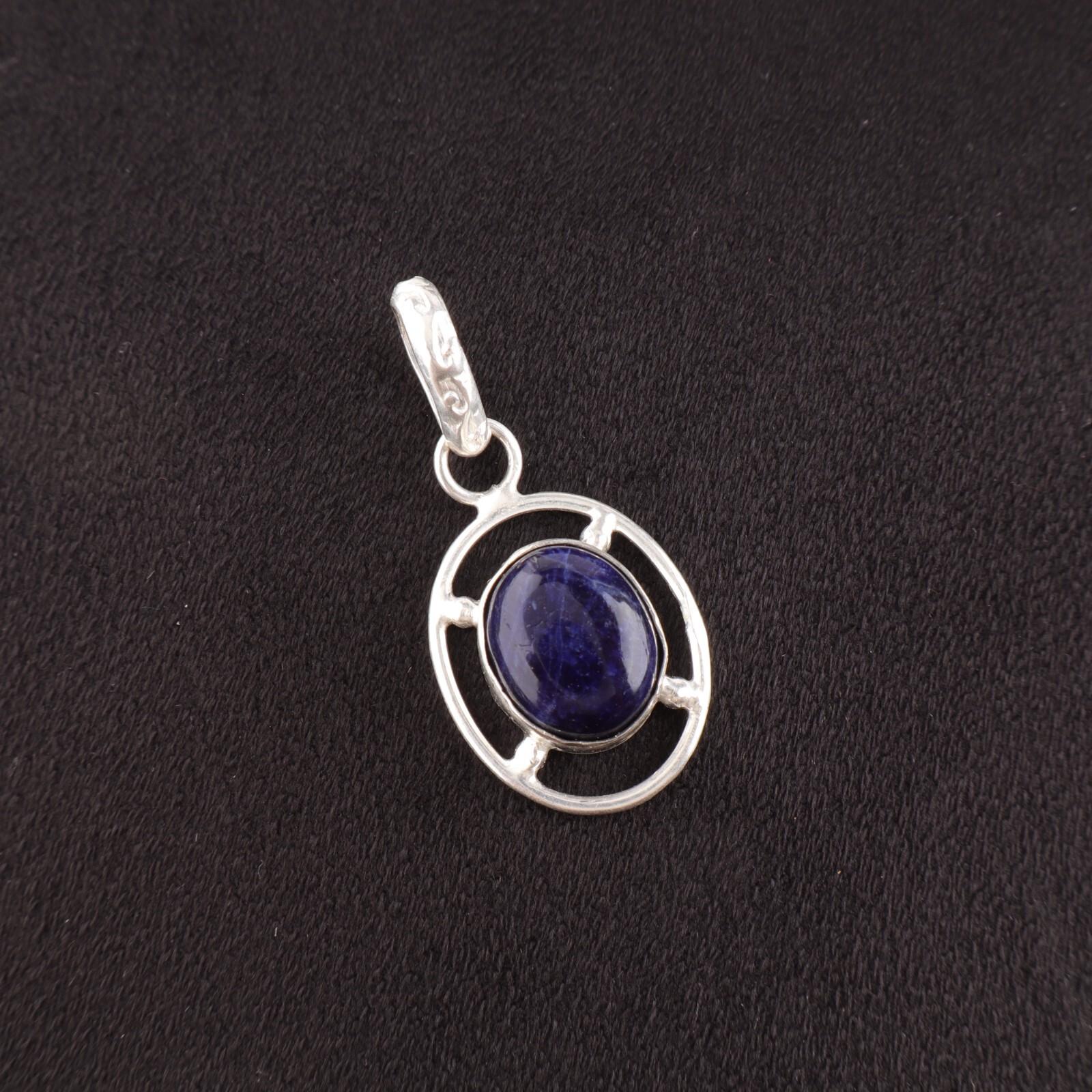 

Содалит Драгоценный камень 925 Стерлинговое серебро Ювелирные изделия Ручной работы Подвеска для свадебного подарка PP-6-20