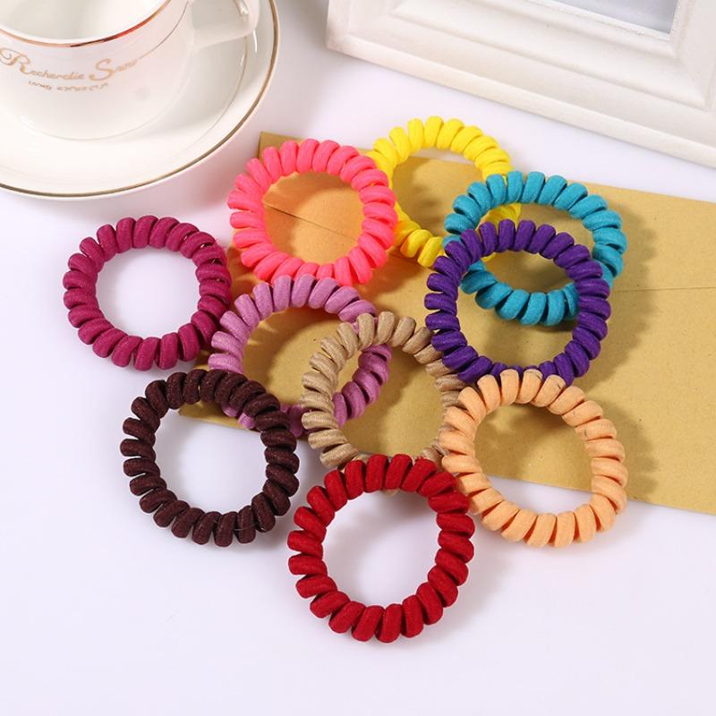 20pcs Versatile Good-looking Transparent Phone Line Headband for Women Colorful Candy Colored Headband with High Elasticity
