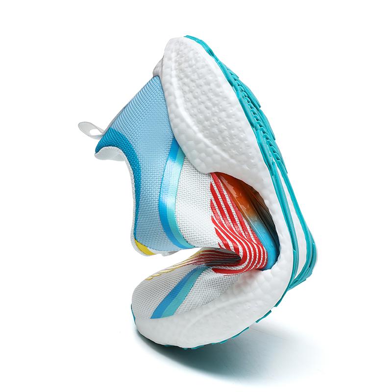 Popcorn mesh breathable casual shoes springback soft sole running shoes new shock-absorbing sports student test new