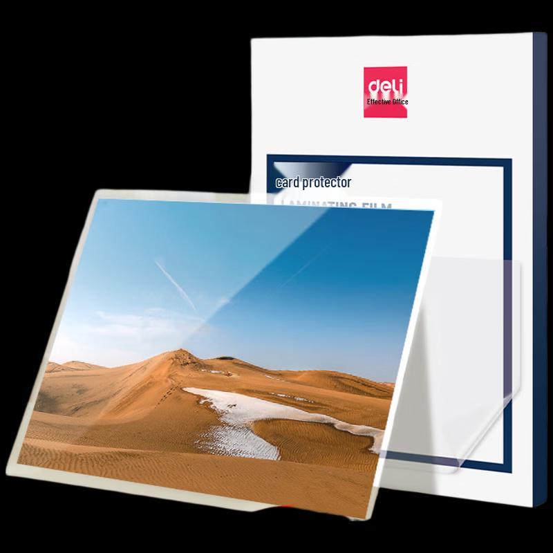 Deli A4 Laminating Film, 80 Micron, 100 Sheets CN plug (adapter included)